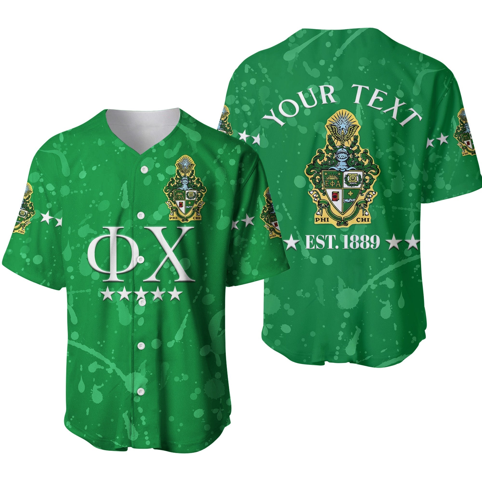 (Custom Personalised) Phi Chi Baseball Jersey Original Style LT8 - Wonder Print Shop