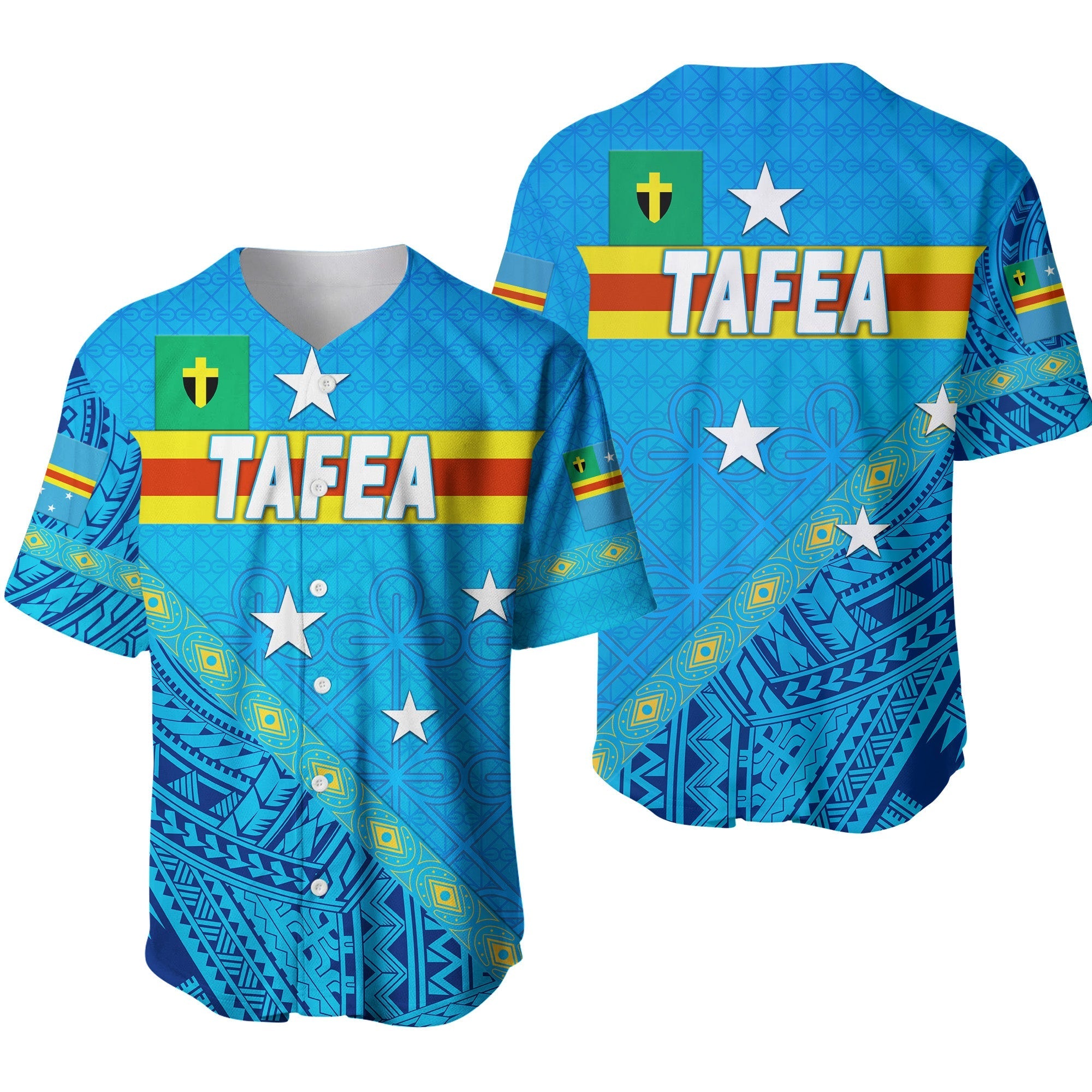 Tafea Province Baseball Jersey Vanuatu Pattern Unique Style LT8 - Wonder Print Shop