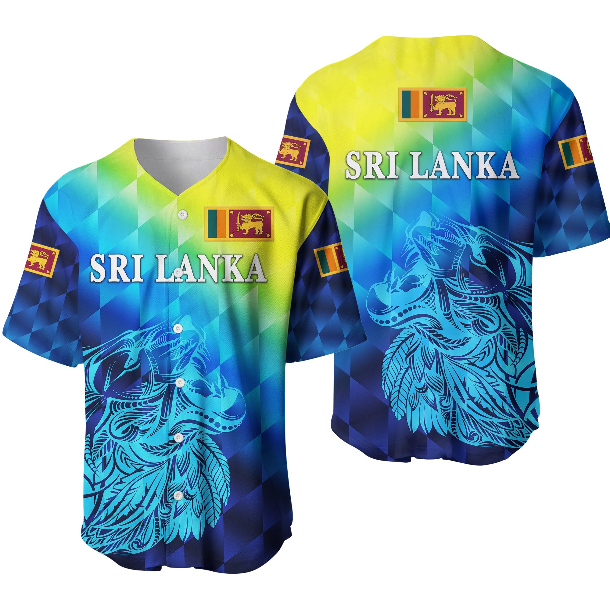 Sri Lanka Baseball Jersey Lion Vibes LT8 - Wonder Print Shop