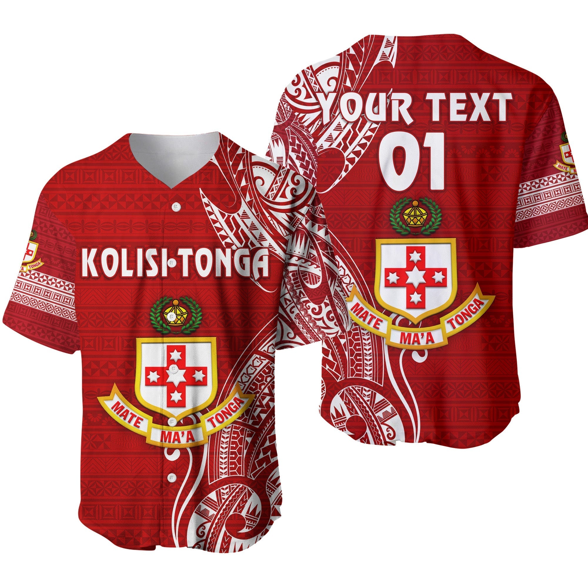 (Custom Personalised) Kolisi Tonga Mate Ma'a Tonga Baseball Jersey Original, Custom Text And Number LT8 - Wonder Print Shop