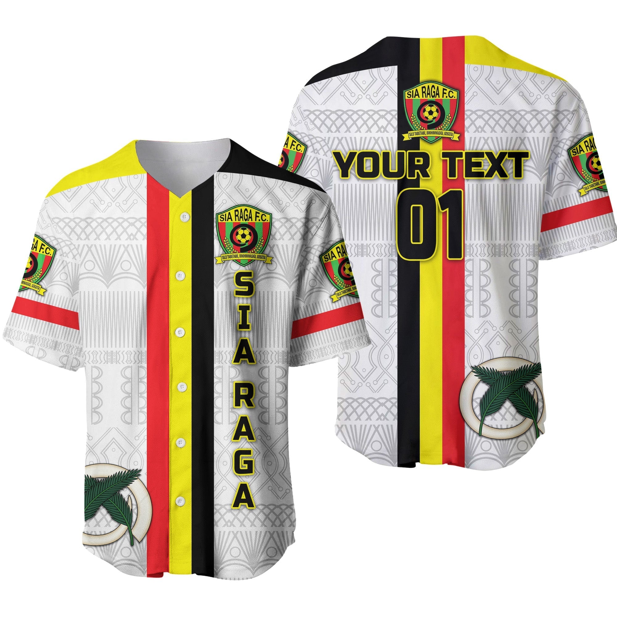 (Custom Personalised) Vanuatu Sia Raga Football Club Baseball Jersey Simple Style LT8 - Wonder Print Shop