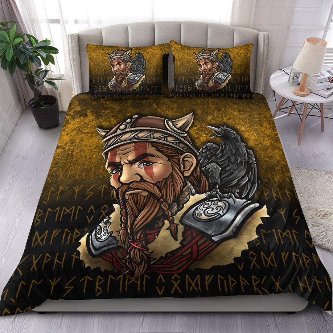 viking-bedding-set-viking-warrior-odin-valhalla-raven-bedding-set