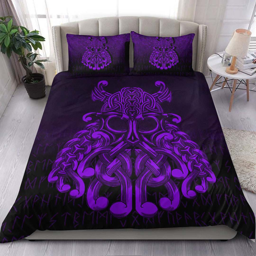 Viking Bedding Set Vikings Odin Valhalla Purple Version Bedding Set RLT12 - Wonder Print Shop