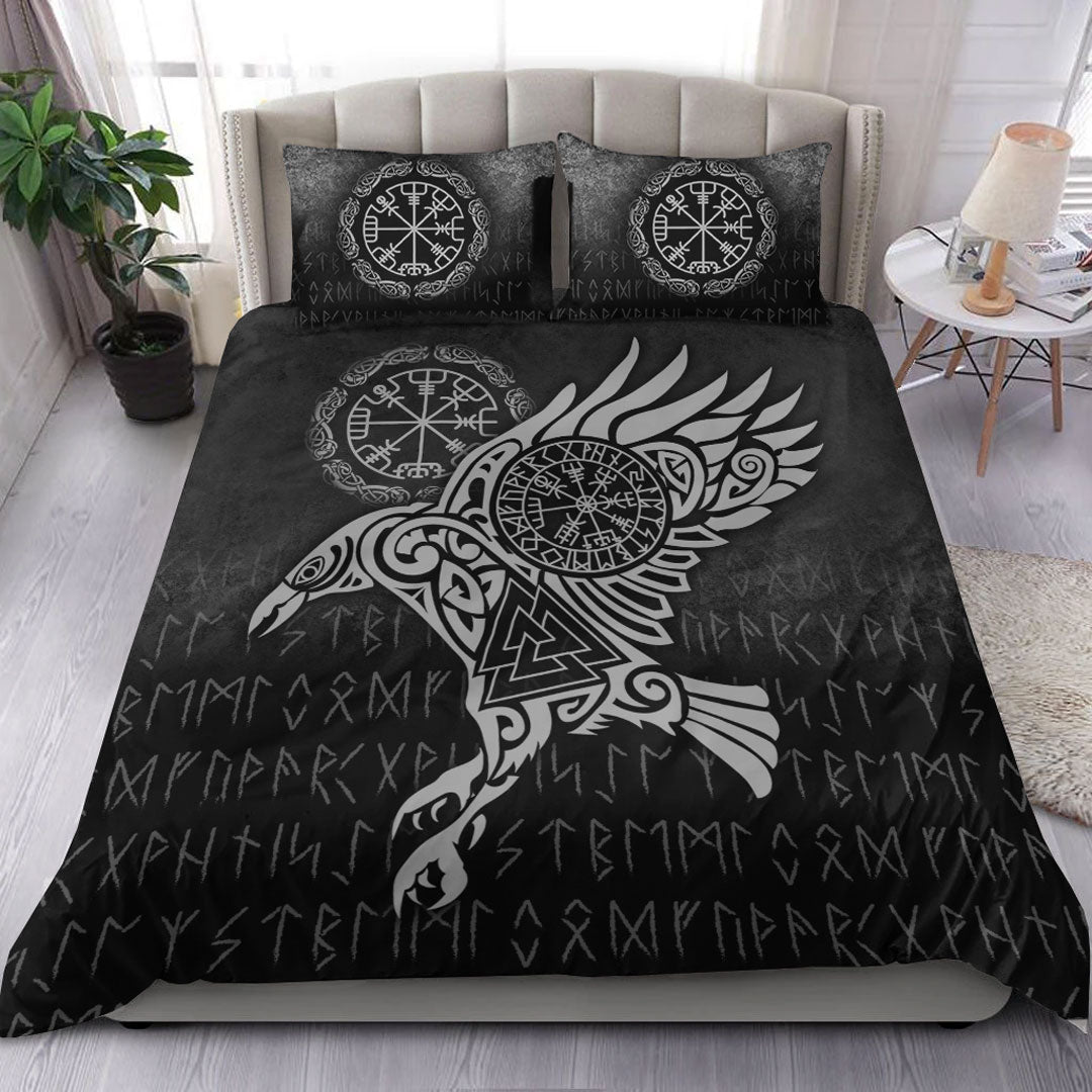 viking-bedding-set-raven-vegvisir-tattoo-special-version-bedding-set