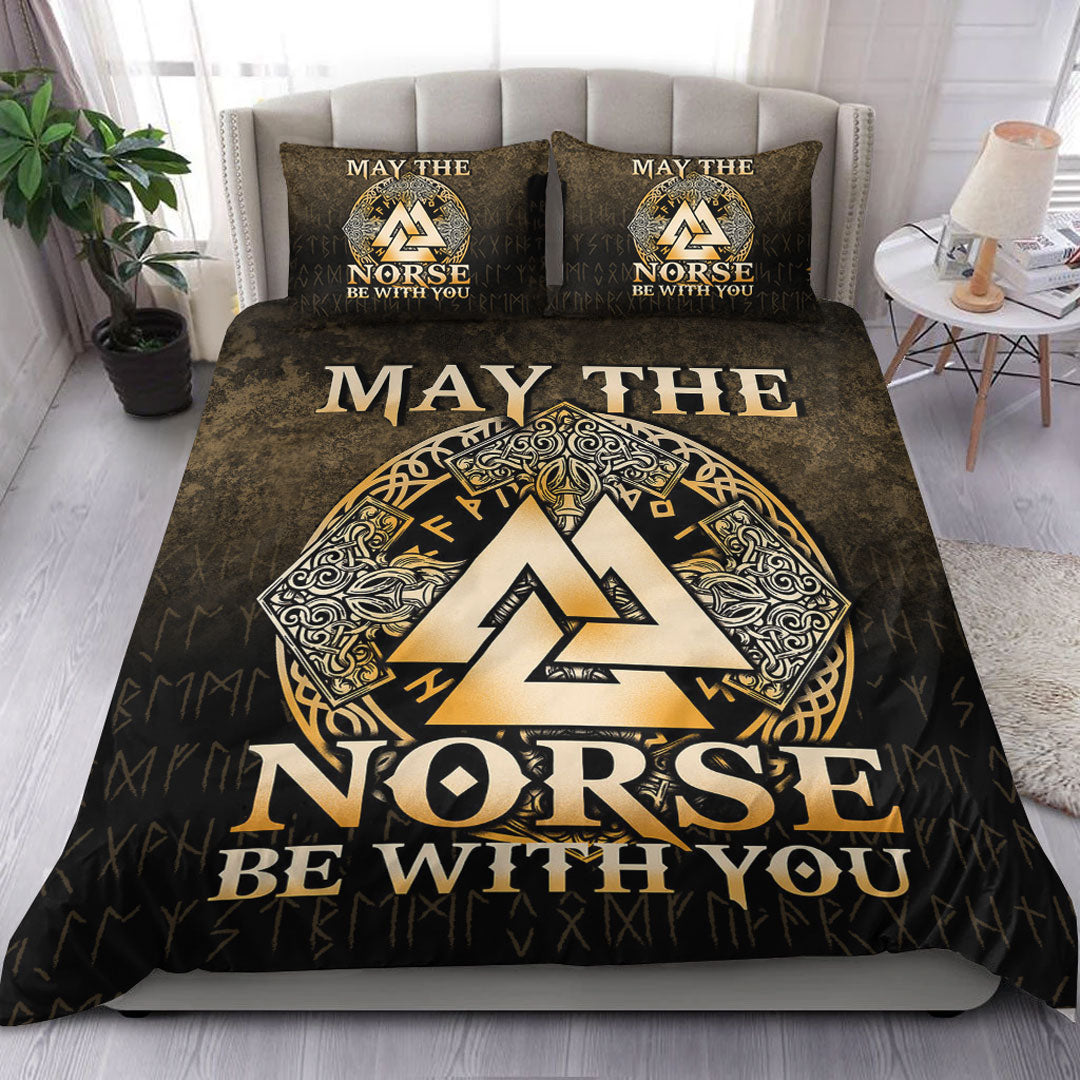 viking-bedding-set-may-the-norse-be-with-you-viking-gold-version-bedding-set