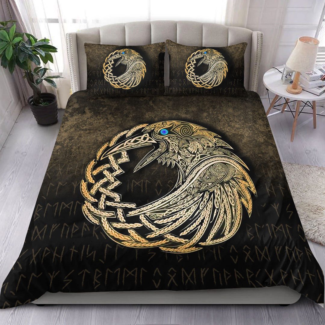 viking-bedding-set-vikings-raven-gold-version-bedding-set