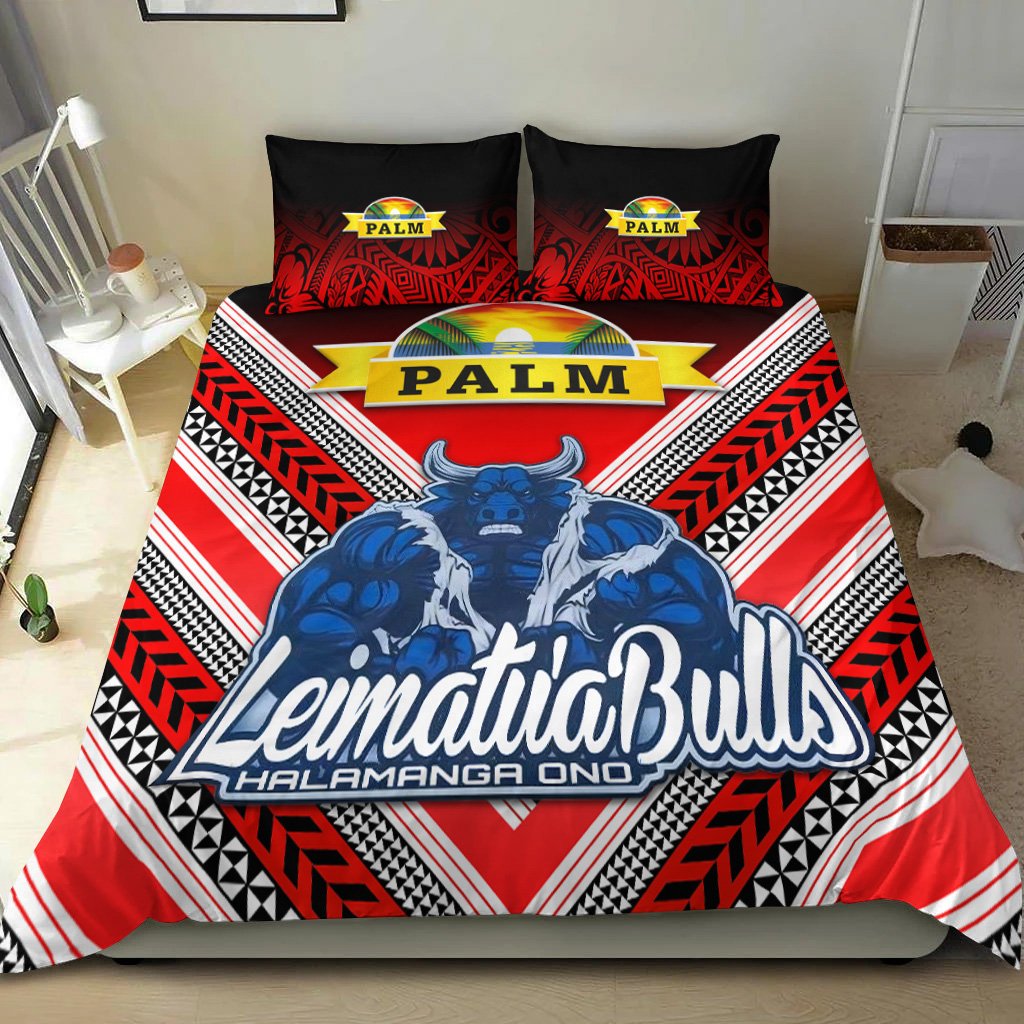 Mate Ma'a Tonga Bedding Set Leimatu'a Bulls Creative Style Red LT8 - Wonder Print Shop