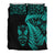 New Zealand Haka Rugby Maori Bedding Set Silver Fern Vibes Turquoise LT8 - Wonder Print Shop