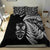 New Zealand Haka Rugby Maori Bedding Set Silver Fern Vibes Black LT8 - Wonder Print Shop