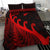 New Zealand Rugby Maori Bedding Set Silver Fern Koru Vibes Red LT8 - Wonder Print Shop