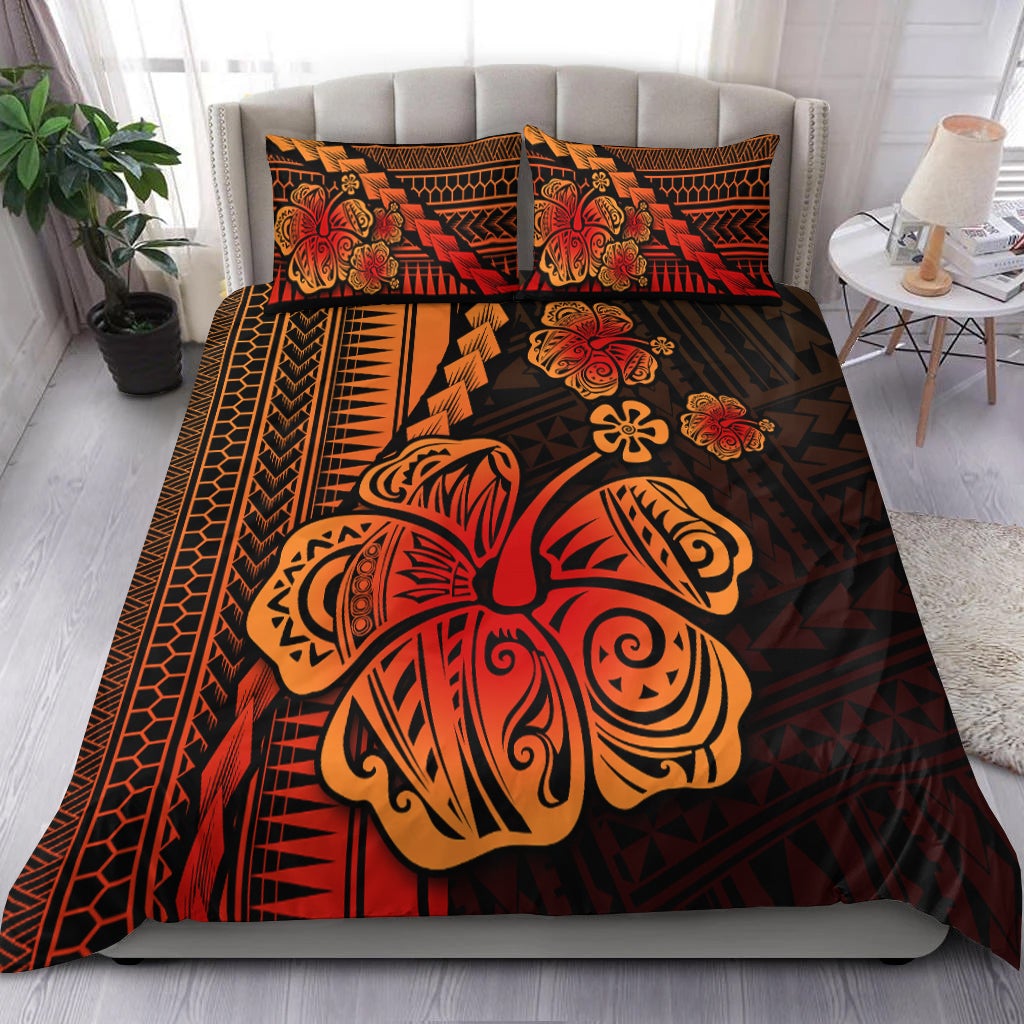 Polynesian Hibiscus Bedding Set Hawaiian Style No.1 LT6 - Wonder Print Shop