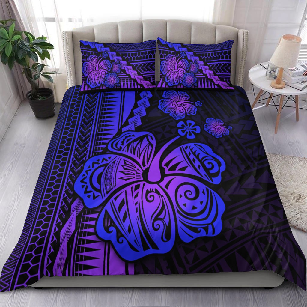 Polynesian Hibiscus Bedding Set Hawaiian Style No.3 LT6 - Wonder Print Shop