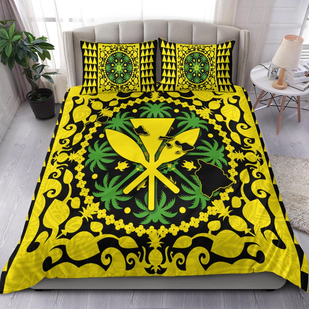 Hawaii Bedding Set Kanaka Maoli No.3 Yellow Style LT6 - Wonder Print Shop