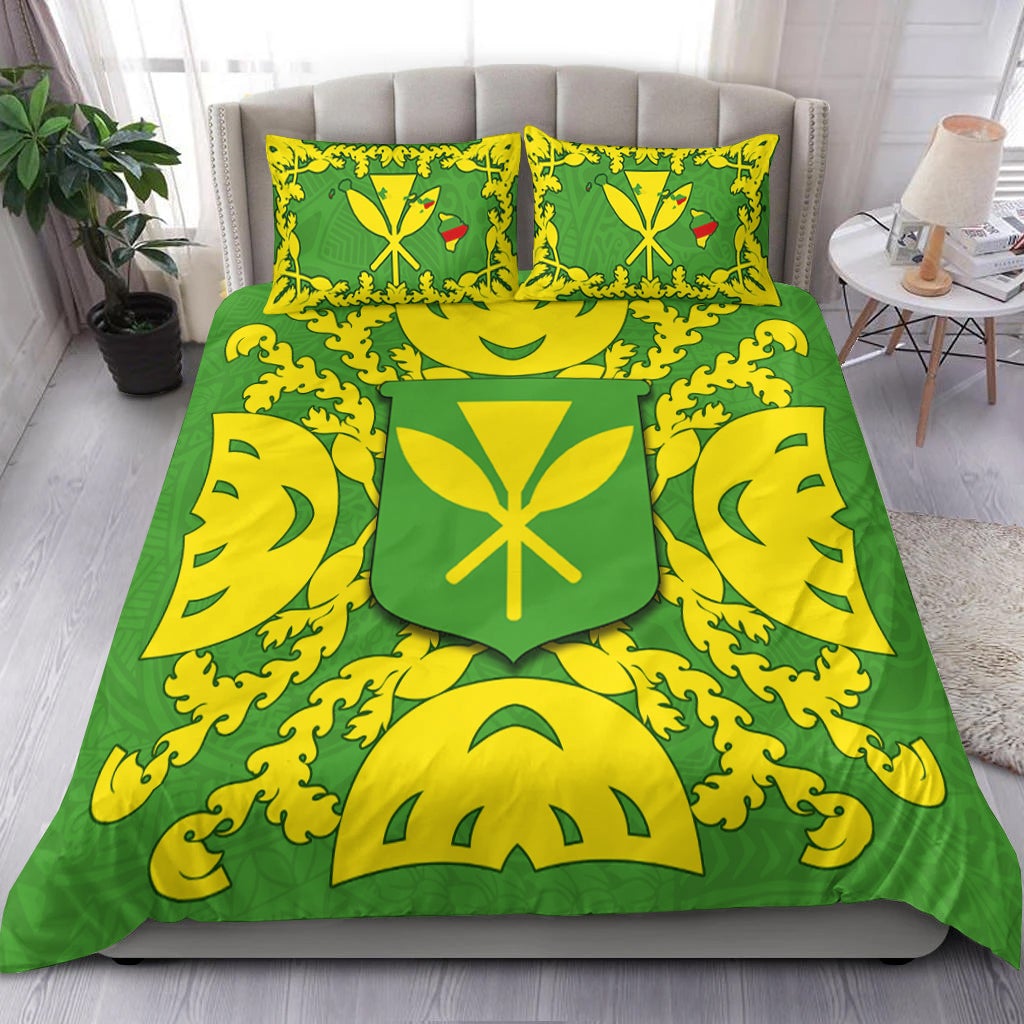 Hawaii Bedding Set Kanaka Maoli No.1 Green Style LT6 - Wonder Print Shop