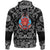 Viking Hoodie Big Angry Red Dragon with Bandana Paisley Style RLT12 - Wonder Print Shop