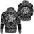 Viking Hoodie Black and White Head With Shield and Axe with Bandana Paisley Style RLT12 - Wonder Print Shop