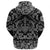 Viking Hoodie Black and White Skull Using Helmet with Bandana Paisley Style RLT12 - Wonder Print Shop