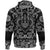 Viking Hoodie Black and White Skull Using Helmet with Bandana Paisley Style RLT12 - Wonder Print Shop