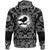 Viking Hoodie Black Crow Sitting On Branch Of An Oak Tree with Bandana Paisley Style RLT12 - Wonder Print Shop