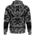 Viking Hoodie Black Raven with Bandana Paisley Style RLT12 - Wonder Print Shop