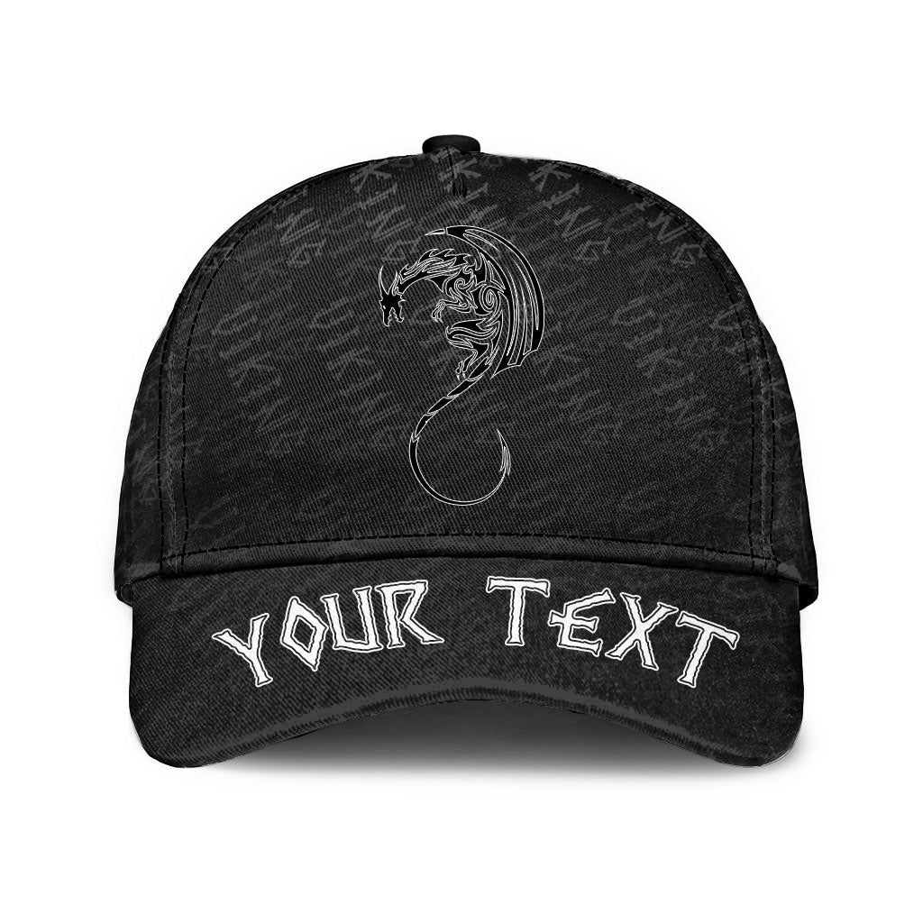 viking-classic-cap-custom-black-winged-dragon-spirit-of-celts-classic-cap