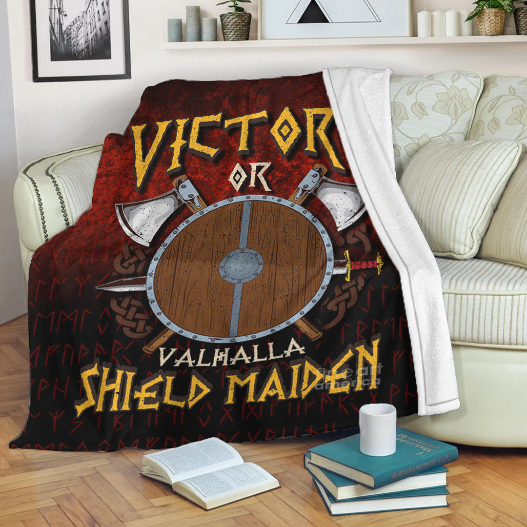 viking-premium-blanket-victory-or-valhalla-shield-maiden-premium-blanket