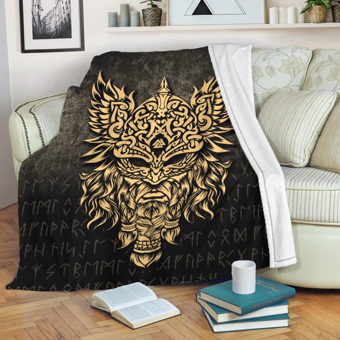 viking-premium-blanket-odin-the-allfather-asgard-god-and-chief-of-aesir-gold-version-premium-blanket