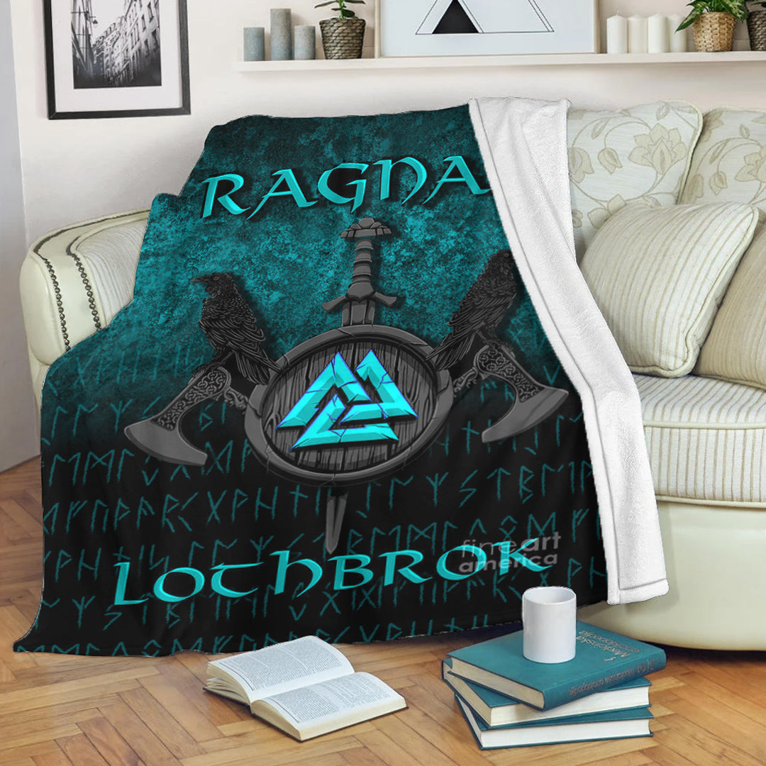 viking-premium-blanket-ragnar-lothbrok-ragnar-lodbrok-viking-warrior-cyan-version-premium-blanket