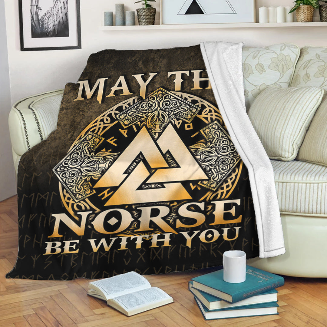 viking-premium-blanket-may-the-norse-be-with-you-viking-gold-version-premium-blanket