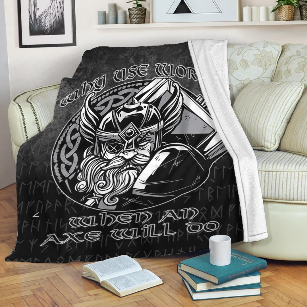 viking-premium-blanket-why-use-words-when-an-axe-will-do-premium-blanket