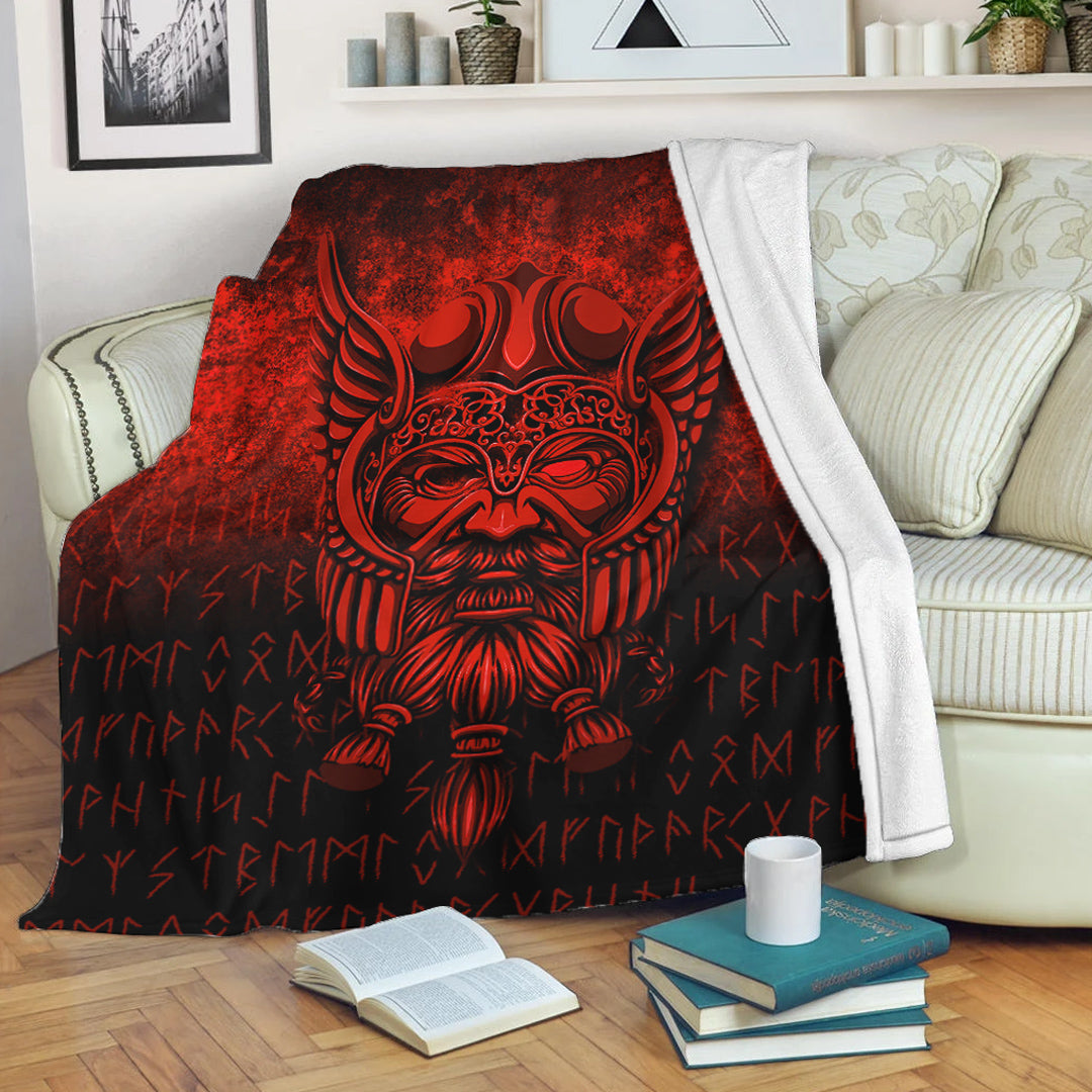 viking-premium-blanket-viking-odin-allfather-in-asgard-red-version-premium-blanket