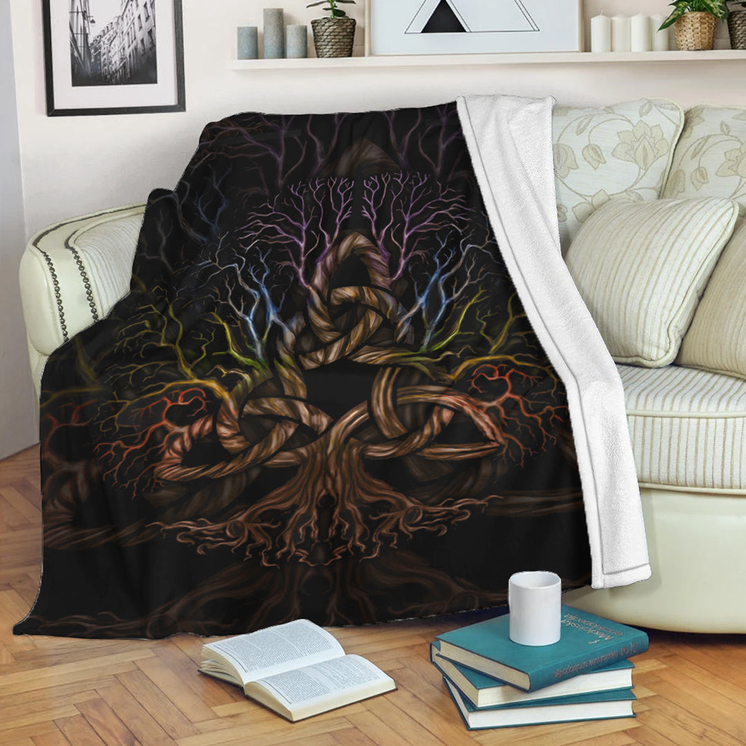 viking-premium-blanket-colorful-tree-of-life-with-triquetra-premium-blanket