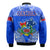 Toa Samoa Polynesian Rugby Bomber Jacket Samoan Flag Blue Color LT9 - Wonder Print Shop