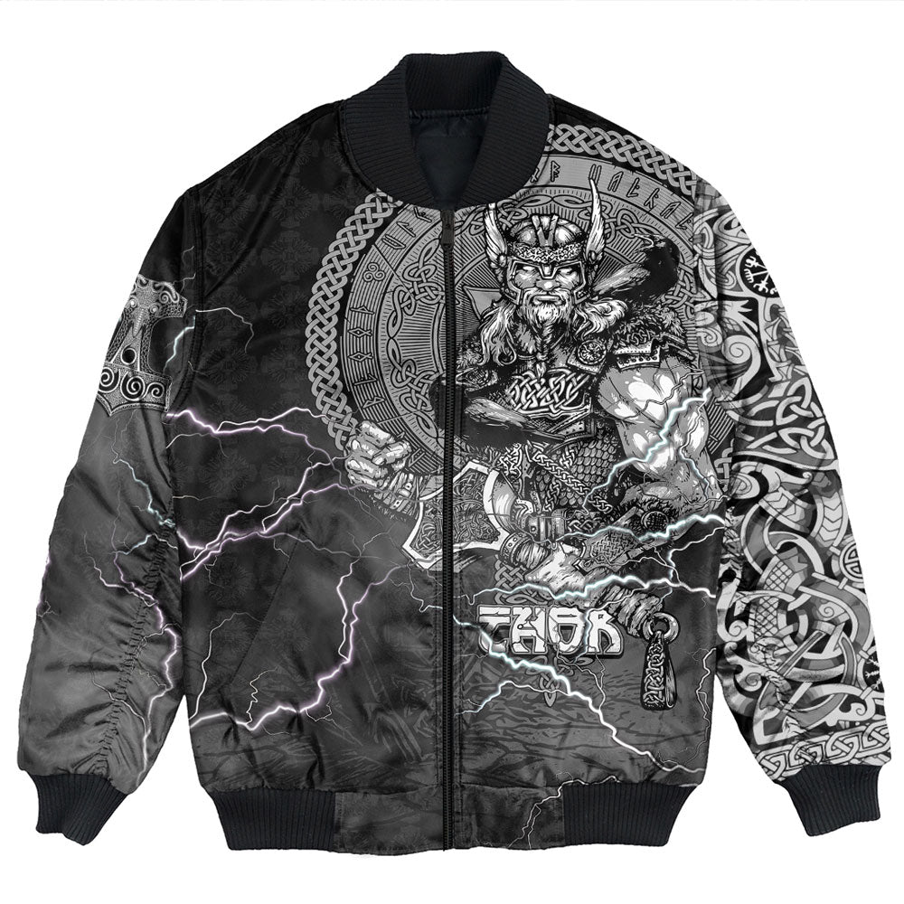 Viking Clothing Thor and Jormungand Bomber Jacket RLT12 - Wonder Print Shop