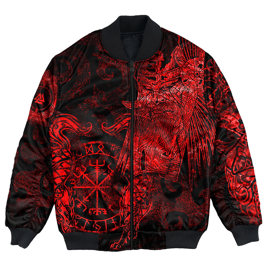 Viking Clothing Viking Odin Tattoo Red Version Bomber Jackets RLT12 - Wonder Print Shop