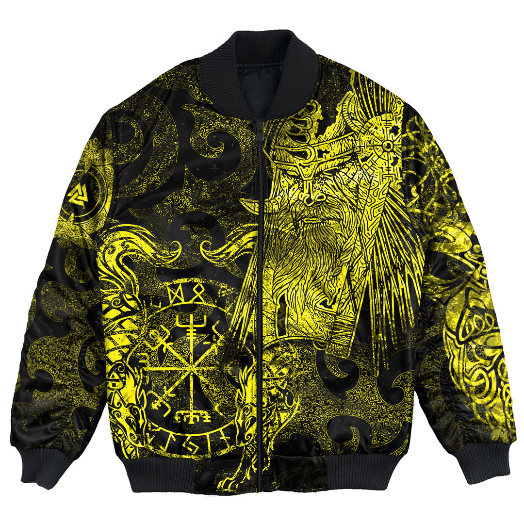 Viking Clothing Viking Odin Tattoo Yellow Version Bomber Jackets RLT12 - Wonder Print Shop