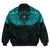 Viking Clothing Viking Odin's Celtic Two Ravens Cyan Version Bomber Jackets RLT12 - Wonder Print Shop