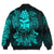 Viking Clothing Viking Odin Raven Tattoo Style Cyan Version Bomber Jackets RLT12 - Wonder Print Shop