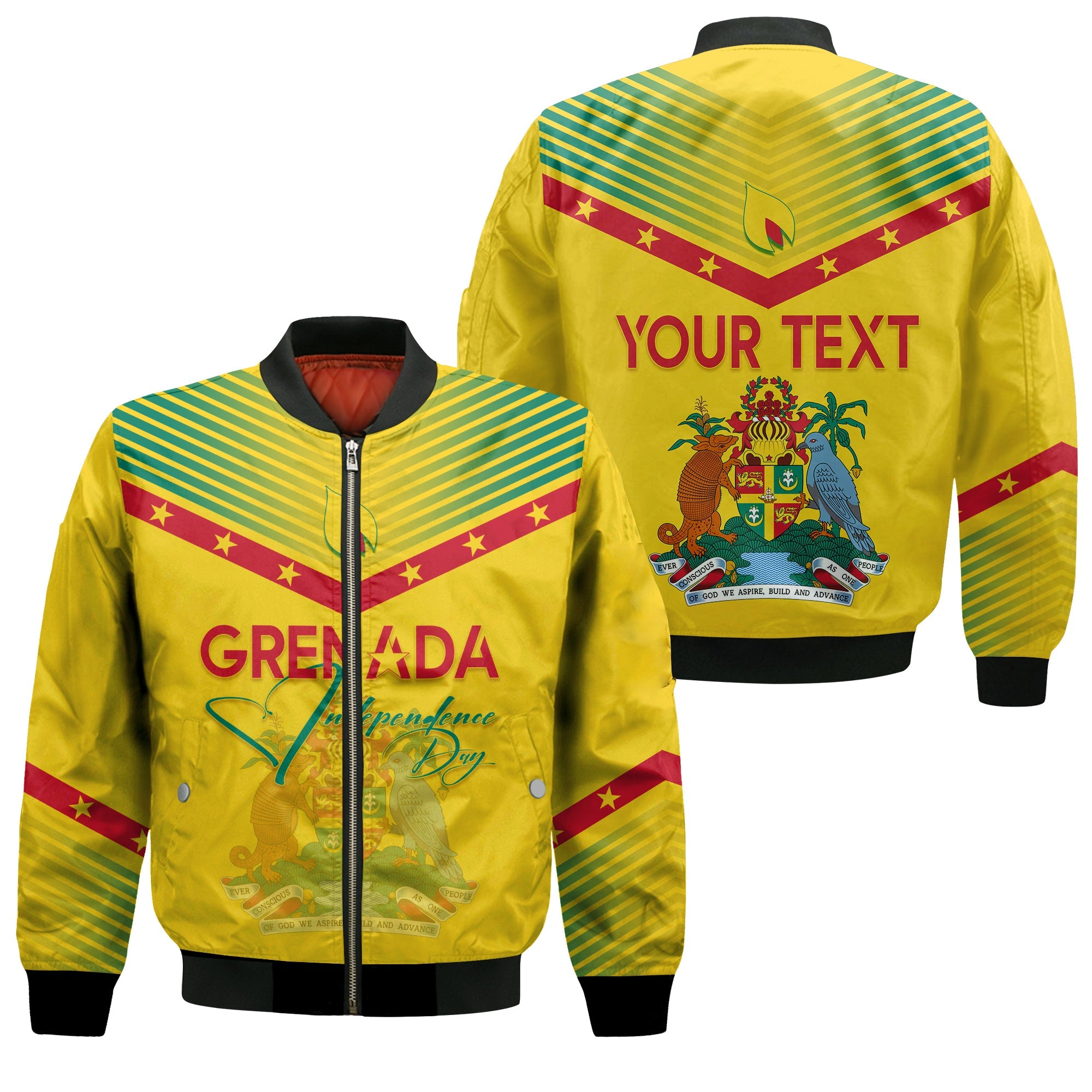 Grenada Independence Day Bomber Jacket Geometric Style Ver 02 LT7 - Wonder Print Shop