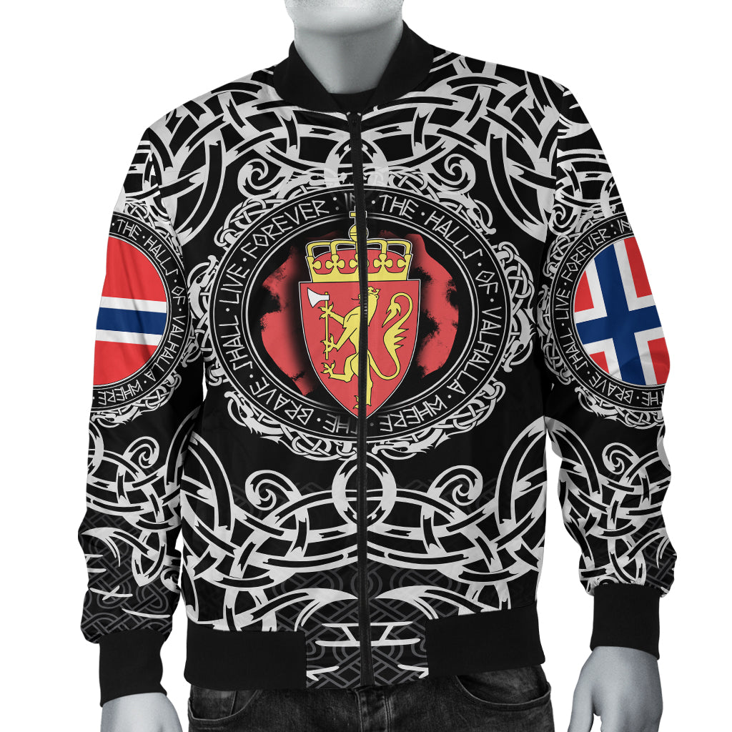 Viking Bomber Jacket Norway Viking Pattern RLT12 - Wonder Print Shop