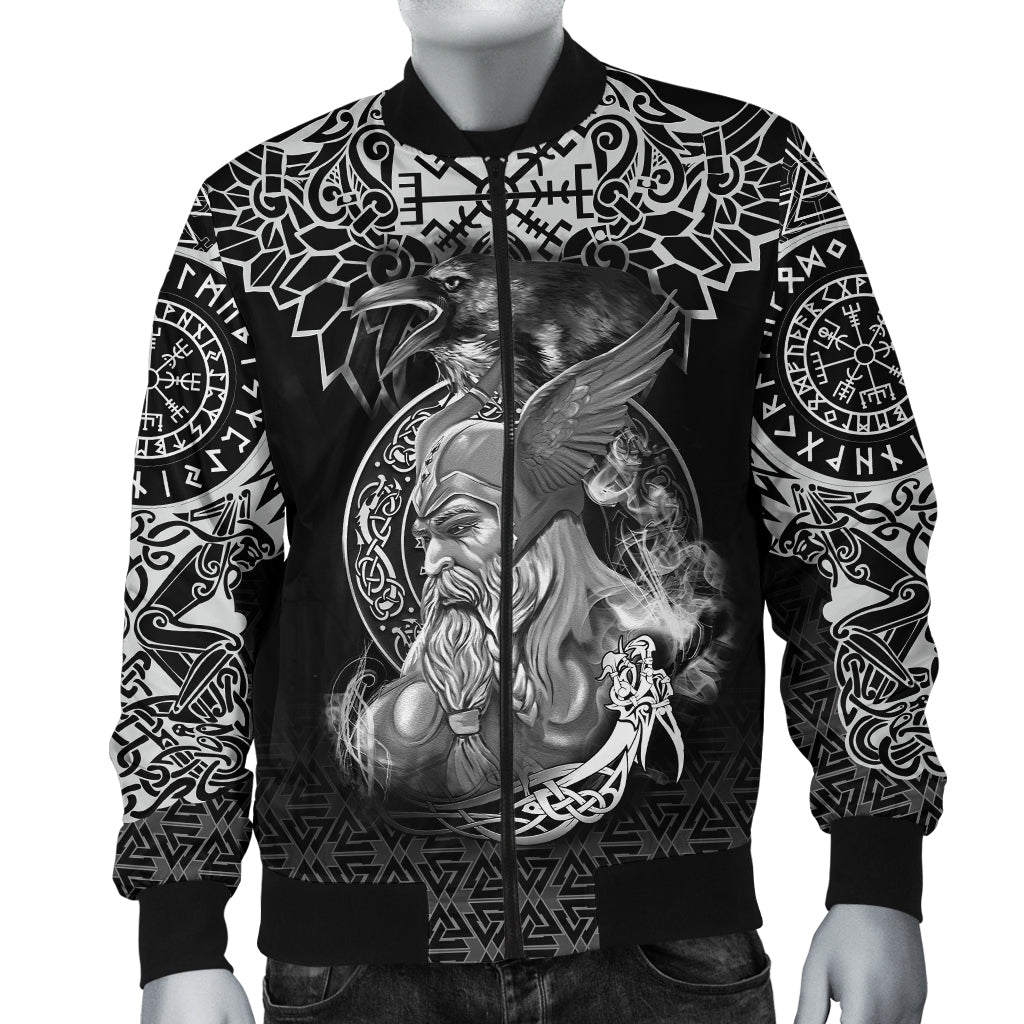 (Custom) Viking Bomber Jacket - Odin And Raven Tattoo RLT12 - Wonder Print Shop