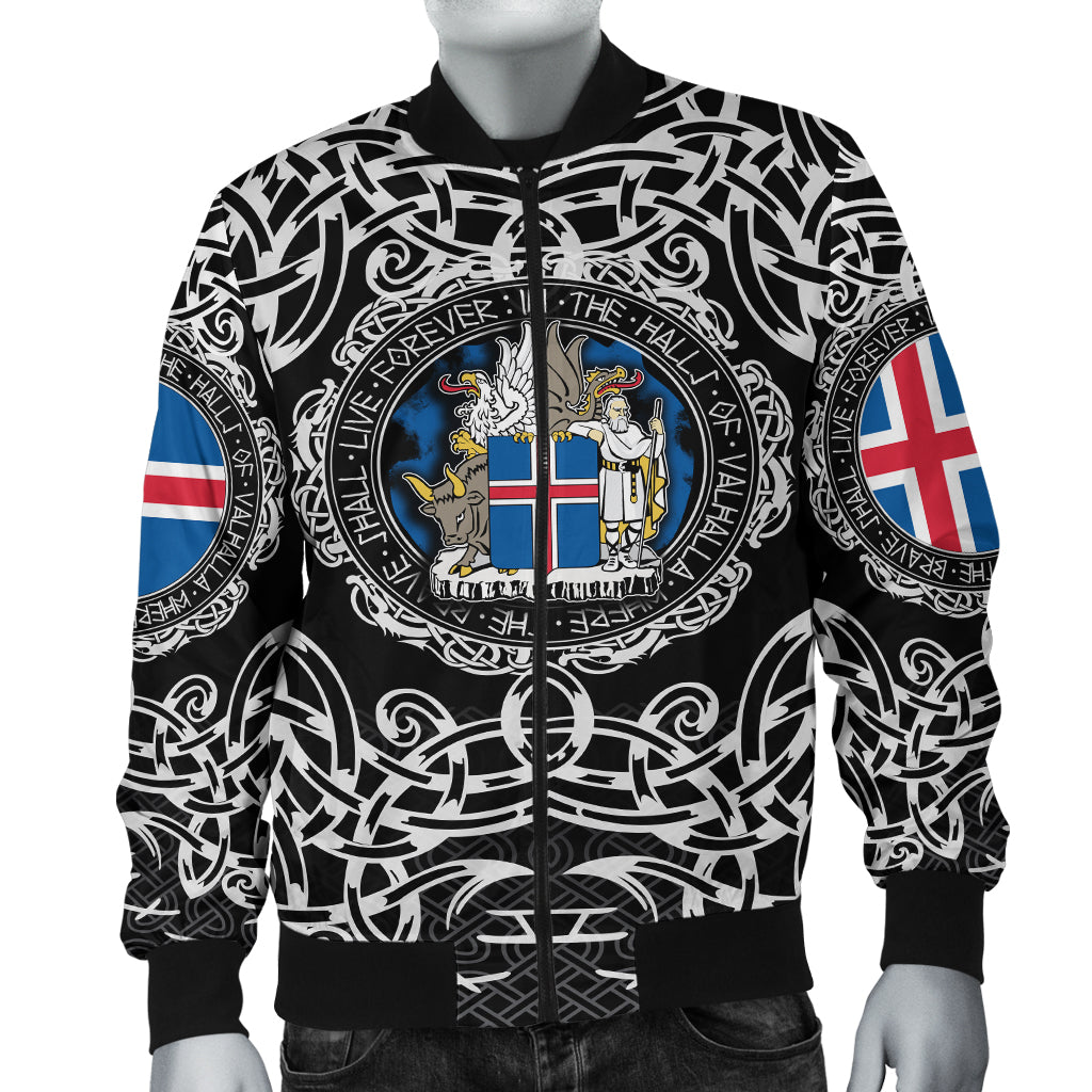 Viking Bomber Jacket Iceland Viking Pattern RLT12 - Wonder Print Shop