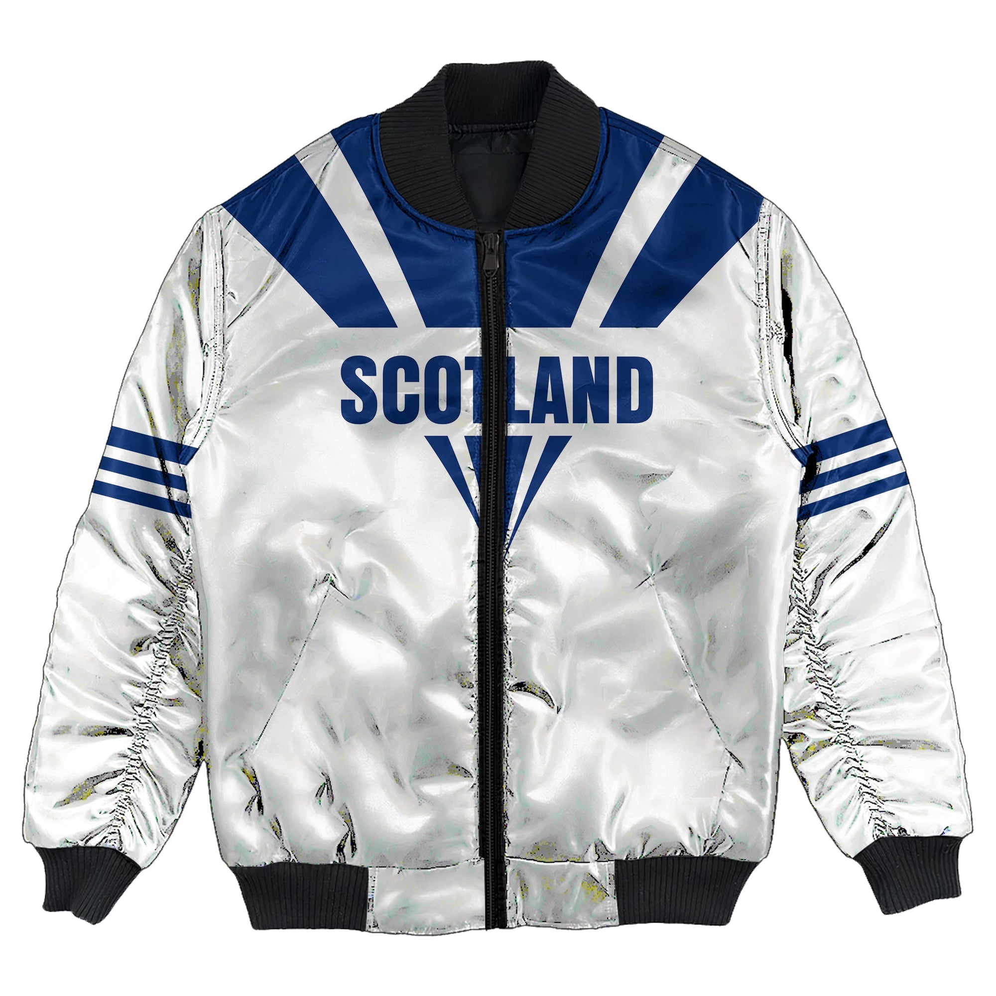 ( Custom Personalized ) Scotland Royal Blue Bomber Jacket RLT12 - Wonder Print Shop