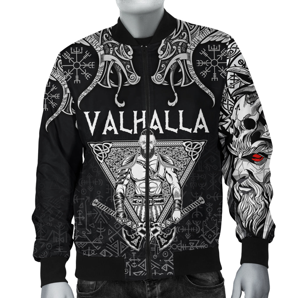 (Custom) Viking Bomber Jacket Warrior Valhalla And Double Dragon RLT12 - Wonder Print Shop