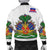 Haiti Bomber Jacket Flag With Coat Of Arm (White) - Wonder Print Shop