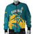 Bahamas Bomber Jacket Blue Marlin With Bahamian Coat Of Arms - Wonder Print Shop