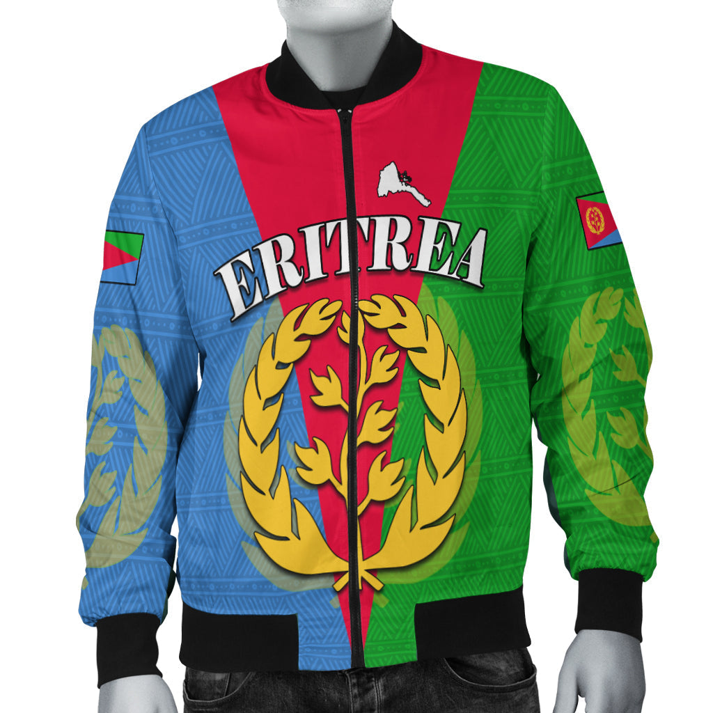 custom-personalised-eritrea-bomber-jacket-eritrean-map-mix-african-pattern-simple-style