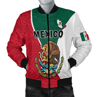 Bomber jacket with Mexico text across chest, colorful eagle and cactus design, full zip