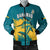 Bahamas Bomber Jacket Blue Marlin With Bahamian Coat Of Arms - Wonder Print Shop