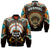 The First Americans Bomber Jacket Indian Headdress With Skull LT13 - Wonder Print Shop